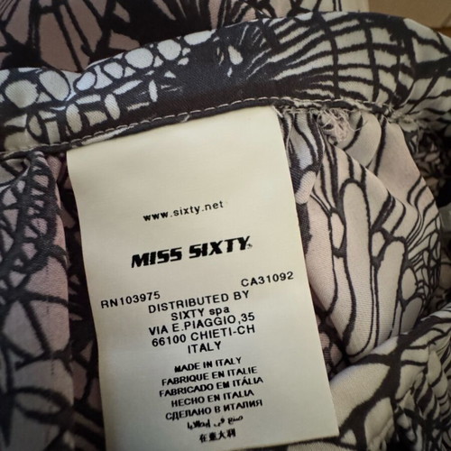 Miss Sixty mini satin skirt like new, black and pink, size M
