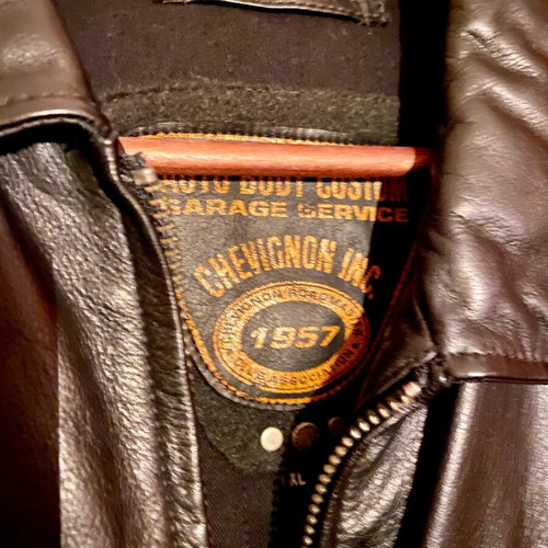 Black leather jacket Chevignon XL like new