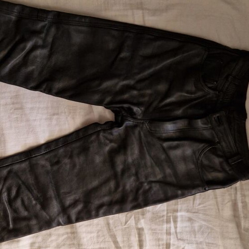 Leather motorcycle pants MotoPark like new without knee protection