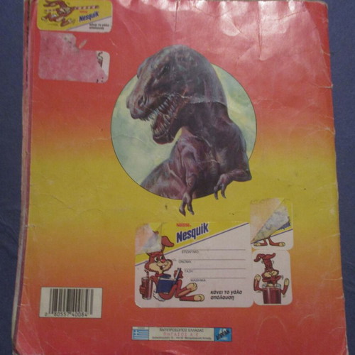 Panini Prehistoric Animals album used, 176/180 stickers