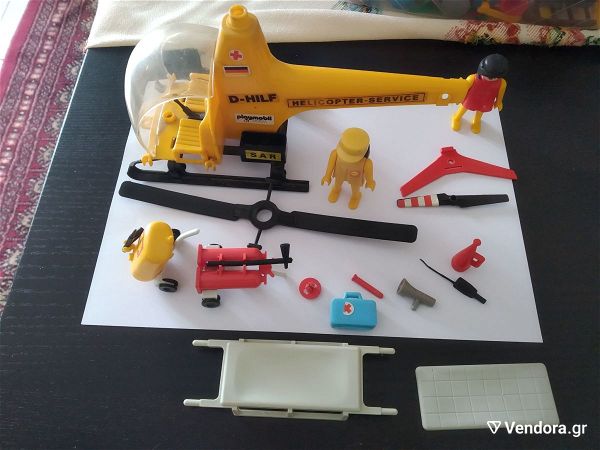  Playmobil Vintage set 3247 Rescue Helicopter (Yellow)
