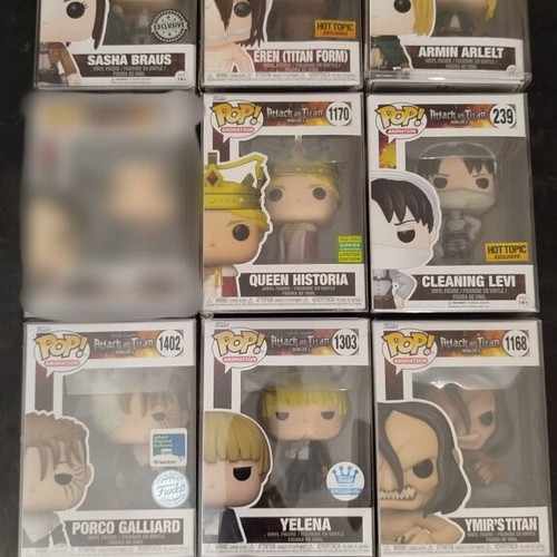 Attack on Titan Funko Pop anime figures new, set of 12