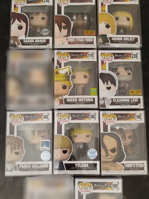 Attack on Titan Funko Pop anime figures new, set of 12