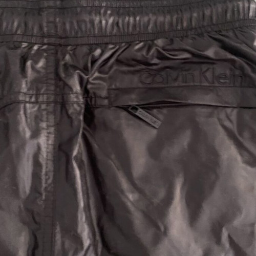 Calvin Klein Small men's swim shorts black with silver and double waistband new