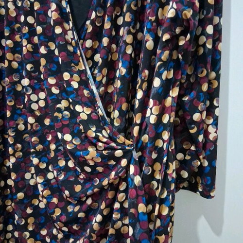 Anne Klein midi dress like new, black multicolor