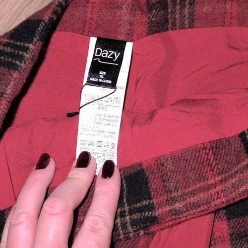 Shein skirt shorts new, black and red, size XL