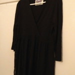 Women's V-neck long blouse used, black, one size
