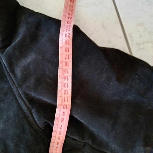 Jacket suede black with inner fur used, genuine leather