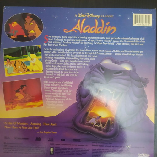 Aladdin Disney Laser Disc like new