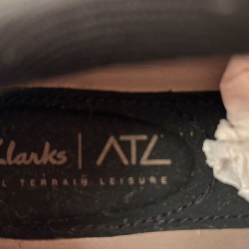 Clarks 38 Waterproof Athletic Shoes New Black Genuine Nubuck Leather