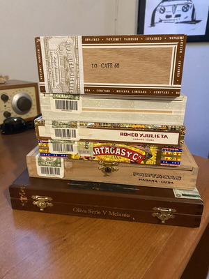 Cigar boxes used, pack of 6