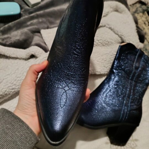 Blue glitter ankle boots new, size 39