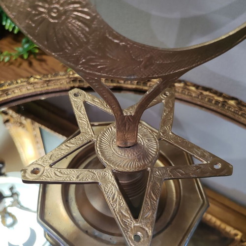Vintage brass desktop decoration Crescent and Star
