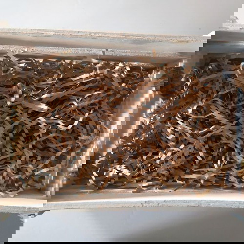 Ξύλινο διακοσμητικό καφάσι μεταχειρισμένο με χερούλια σχοινί