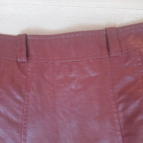 Guess jacket with coated fabric, cherry color