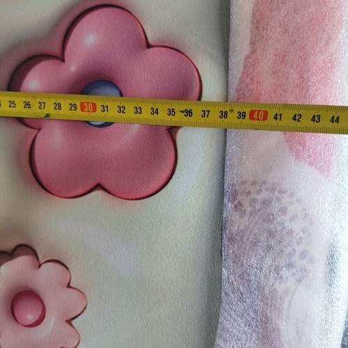 Non-slip bath mat used with flower design 58x38 cm