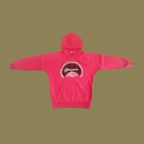 Sugarfree winter hoodie like new with rhinestone Paramount logo red XS