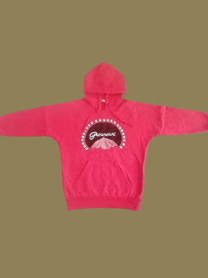 Sugarfree winter hoodie like new with rhinestone Paramount logo red XS