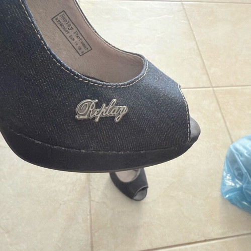 Replay peep toe shoes like new, size 38, blue