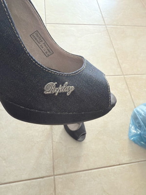 Replay peep toe shoes like new, size 38, blue