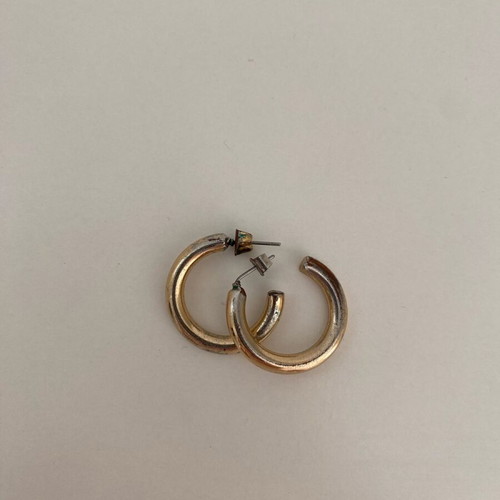 H&M hoop earrings used, gold coloured