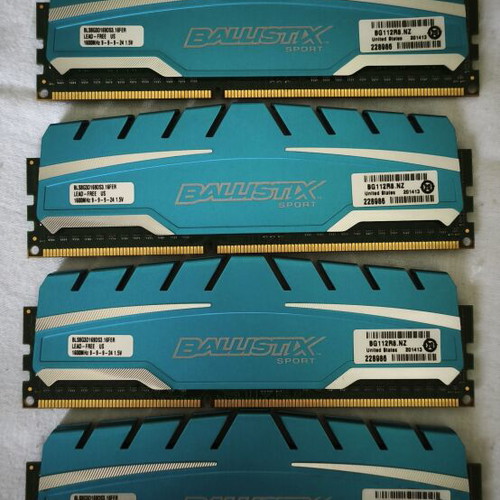 Crucial Ballistix Sport 32GB DDR3 RAM like new