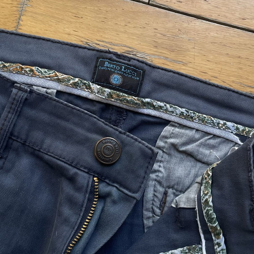 Berto Lucci fabric pants like new, blue