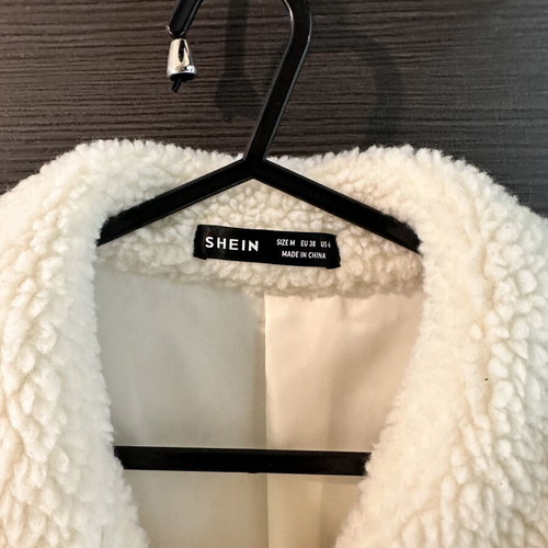 Shein Teddy sleeveless vest M, off-white