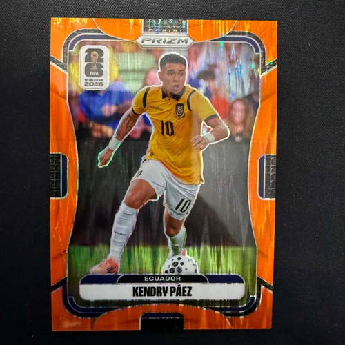2026 Panini Prizm World Cup Kendry Paez Orange Wave Prizm card