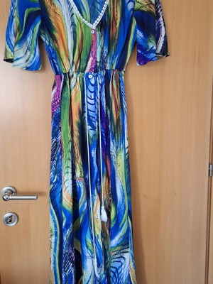 Printed summer dress like new, maxi, colorful, size M