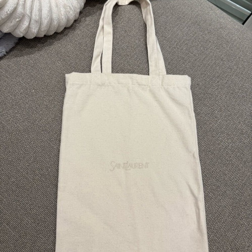Saint Laurent Canvas Tote Bag Beige New