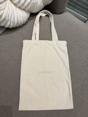 Saint Laurent Canvas Tote Bag Beige New