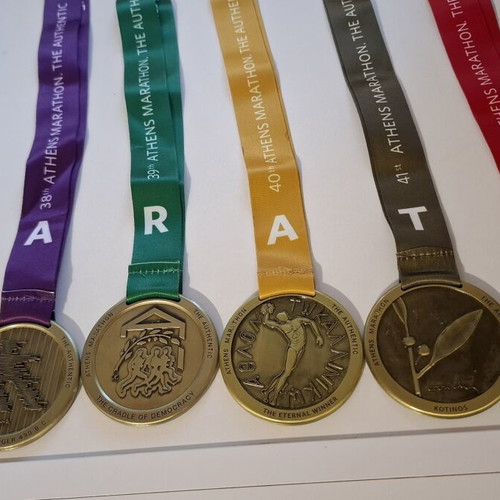 Athens Marathon 42km medals, set of 6