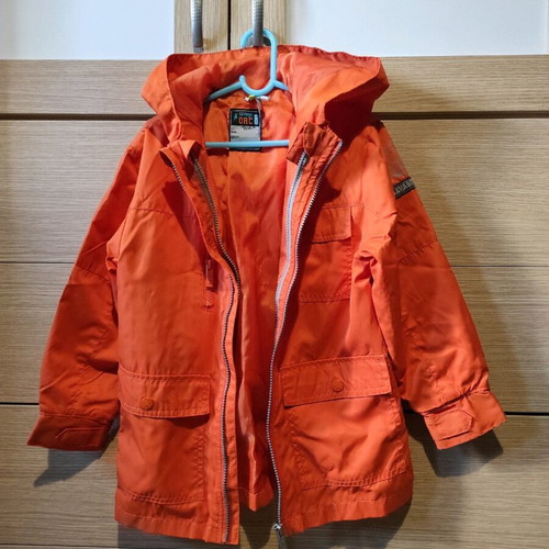 Orchestra kids waterproof jacket like new, orange, size 116 cm
