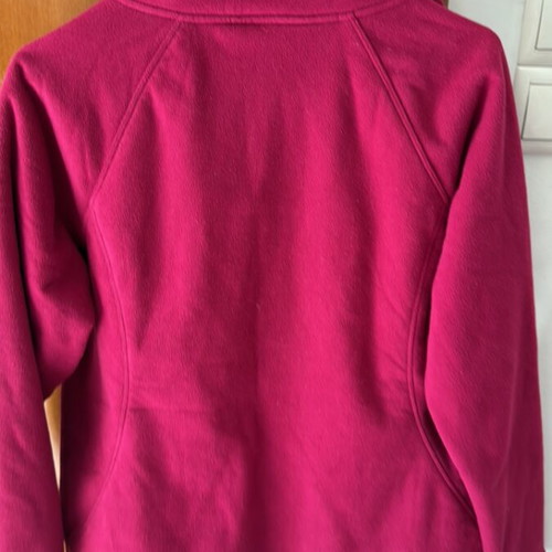 North Face fleece jacket used, burgundy, size medium