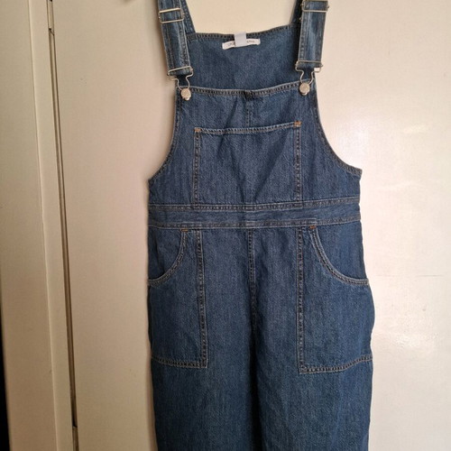 Calvin Klein denim short overalls like new, size medium, blue