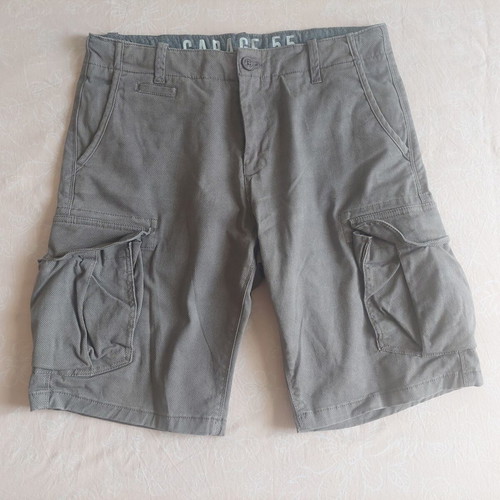 Garage 55 Men's Cargo Shorts new, grey with embossed fabric