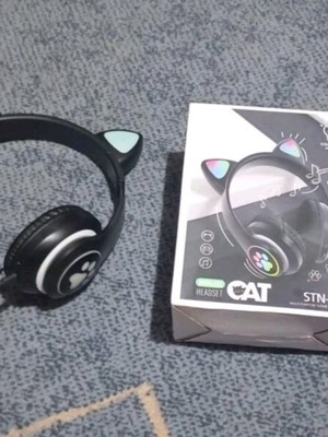 Cat headphones with RGB new wireless