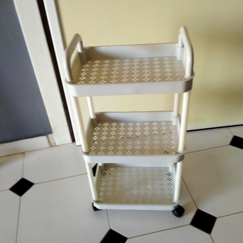 Shelf unit 3-tier with wheels new in box