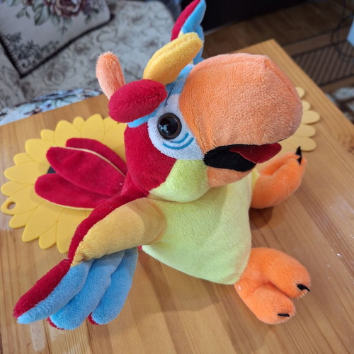 Plush parrot new, sound repeating toy