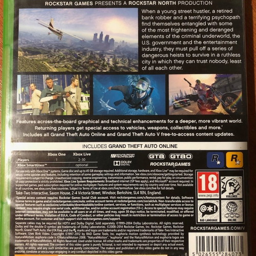 Grand Theft Auto V Xbox One & Series S/X like new