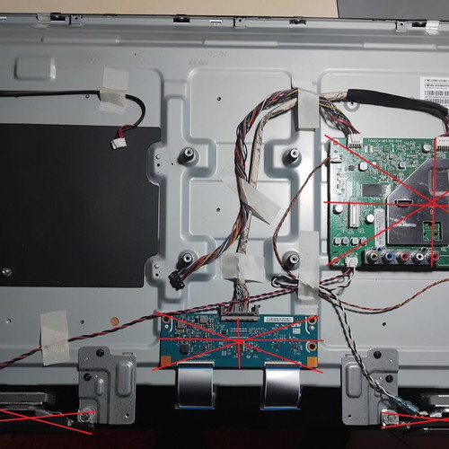 LG 32" TV Panel used with frame, cables and LED bars