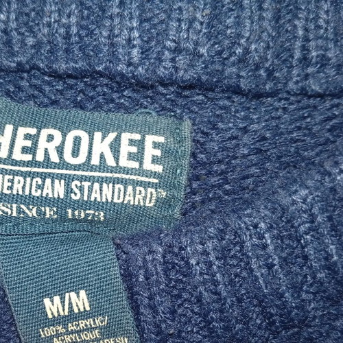 Cherokee men's knit sweater navy blue size M new