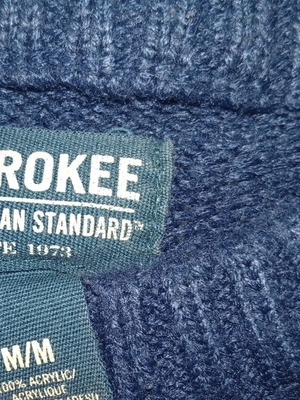 Cherokee men's knit sweater navy blue size M new