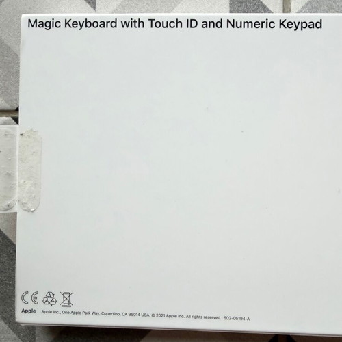 Magic Keyboard with Touch ID and Numeric Keypad for Mac, like new