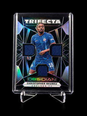 Panini Obsidian 2024/25 Christopher Nkunku Chelsea Trifecta Materials card new