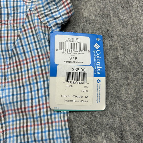 Columbia Silver Ridge Multi Plaid Women's Shirt new, Omni-Shade Omni-Wick, blue