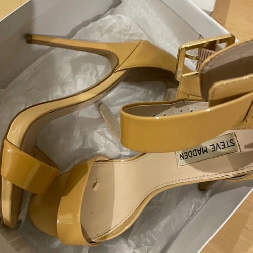Steve Madden high heel sandals used, beige, size 38.5-39