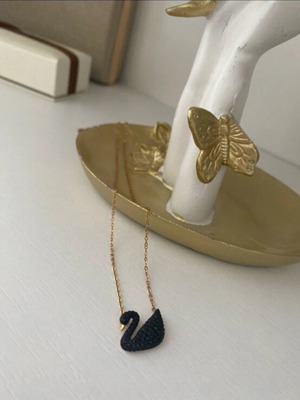 Swarovski κολιέ καινούργιο, μαύρο και χρυσαφί
