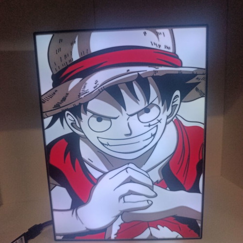 Luffy One Piece Light Box RGB LED new, wall and table lamp